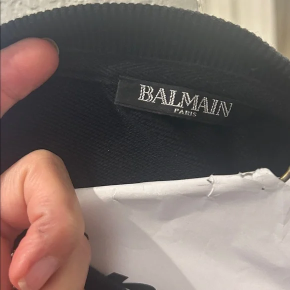 Balmain Black Crewneck Sweater women XS covers your bum. - Picture 2 of 3